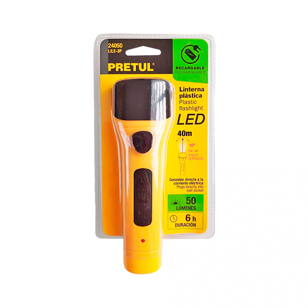 Linterna plástica recargable Led Pretul LILE-3P - Miniatura 3