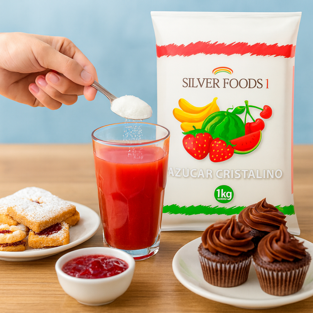 Azúcar cristalino Silver Foods 1 (1 kg / 2.2 lb) - Miniatura 4