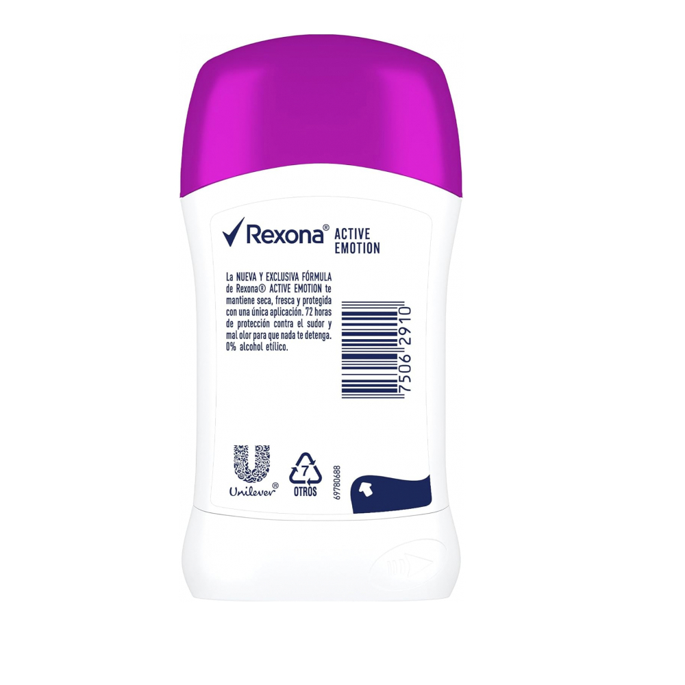 Desodorante antitranspirante en barra para mujer Active Emotion Rexona (45 g / 1.58 oz) - Miniatura 2