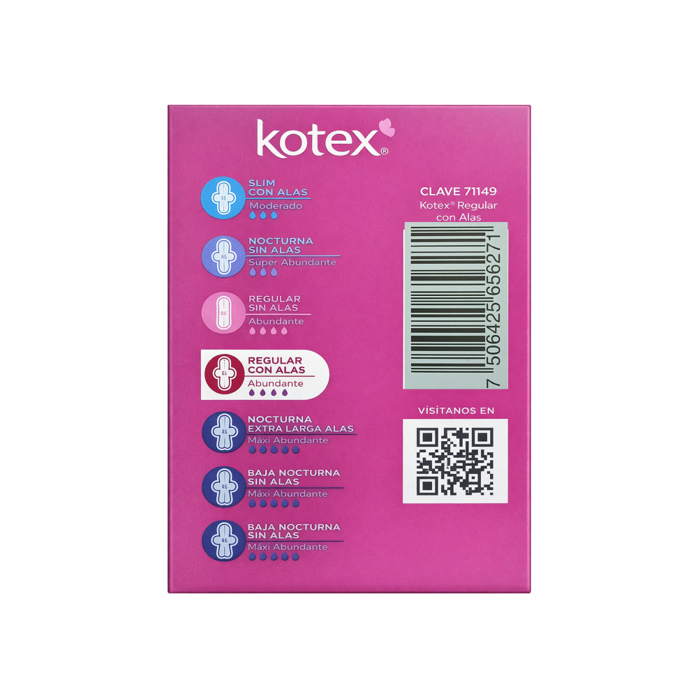 Intimas - almohadillas sanitarias Kotex (54 U) - Miniatura 2