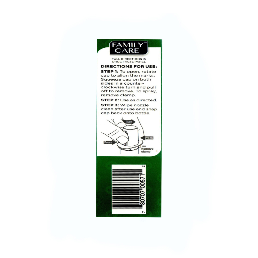 Alivio nasal de clorhidrato de oximetazolina 0.05 % Family Care (15 ml / 0.5 fl. oz) - Miniatura 4