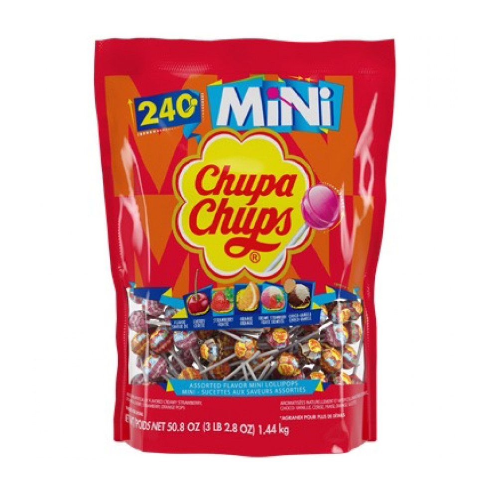 Paquete de mini chupa chupa sabores surtidos Chupa chups (1.44 kg / 3.17 lb) - Miniatura 2