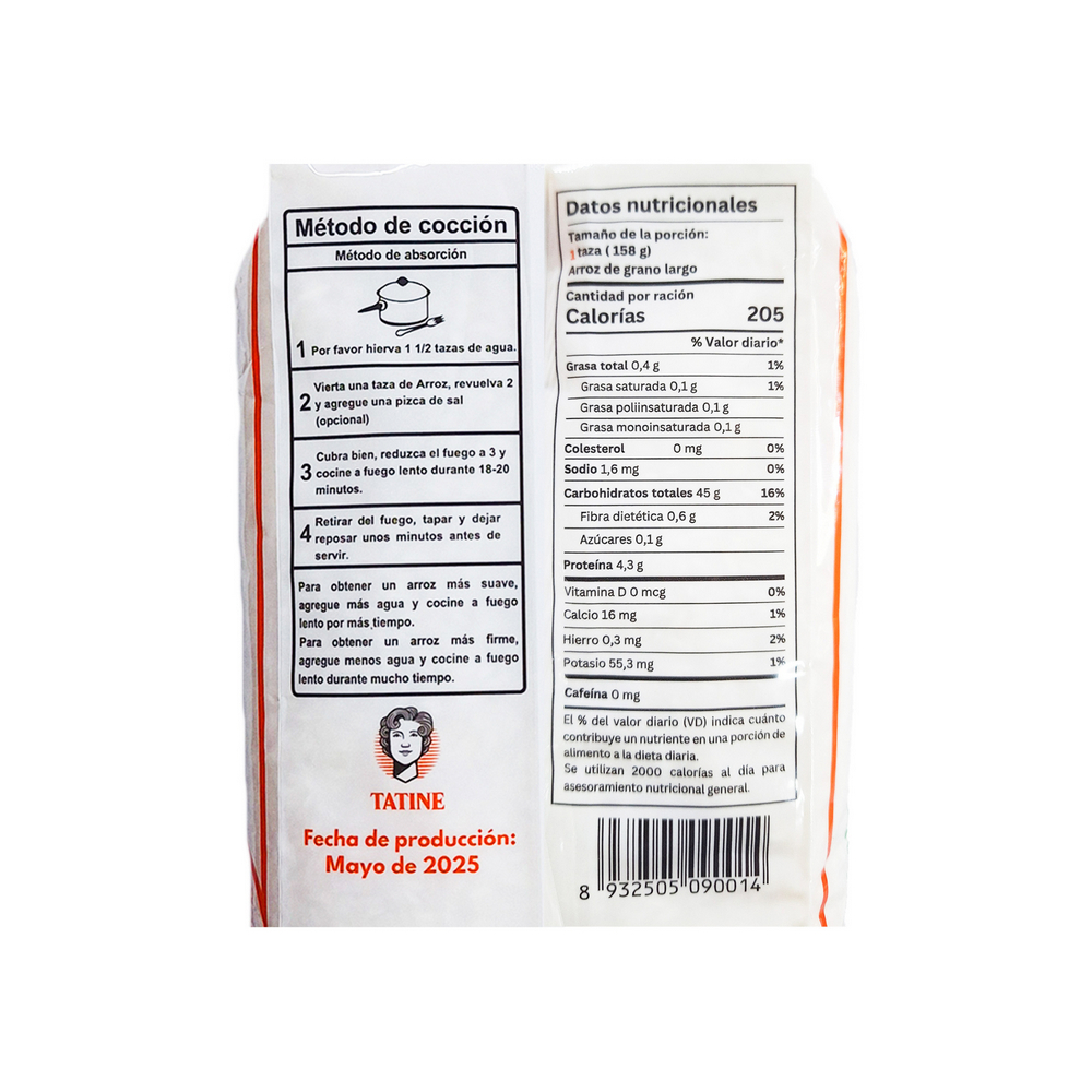 Arroz de gran largo Tatine (1 kg / 2.2 lb) - Miniatura 4