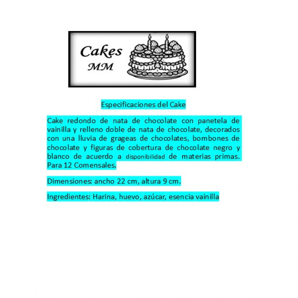 Cake de nata de chocolate Cakes MM (12 comensales) - Miniatura 4