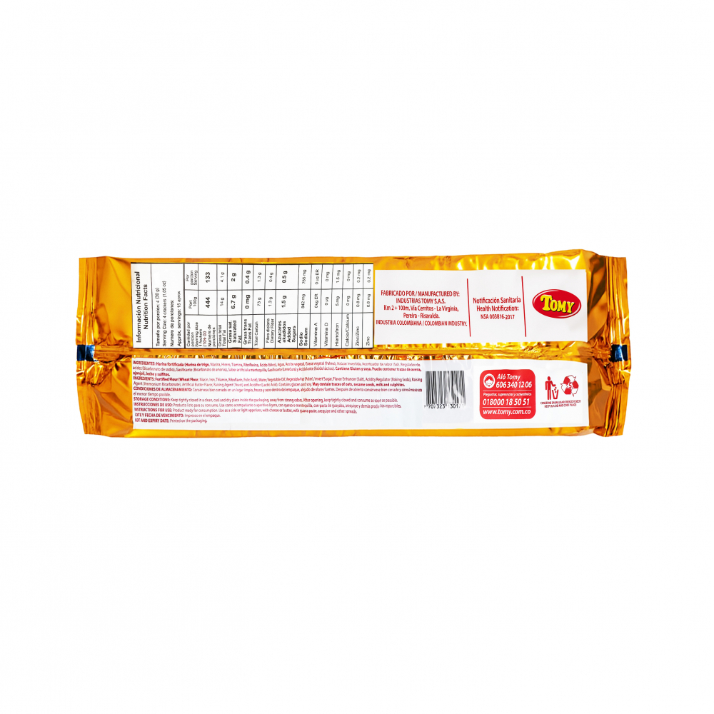 Galletas saladas sabor mantequilla Tomy Saltitacos (394 g / 13.89 oz) - Miniatura 4