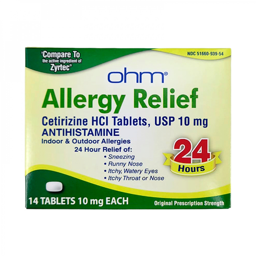 Clorhidrato de cetirizina 10 mg Ohm (14 tabletas) - Miniatura 4