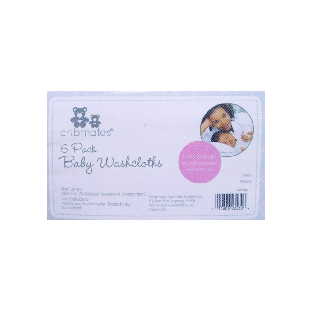 Paquete de toallitas rosa para bebé Cribmates (6 U) - Miniatura 3