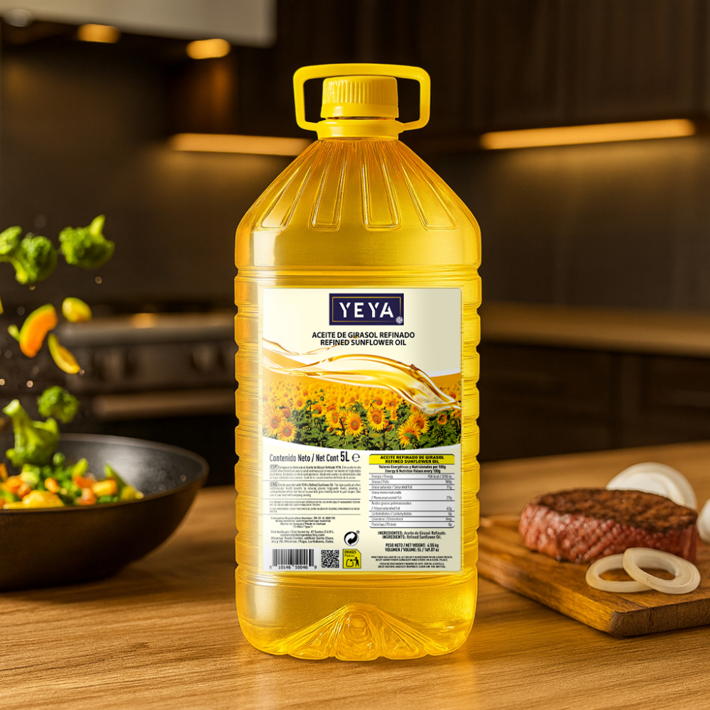 Aceite de girasol refinado YEYA (5 L) - Miniatura 4