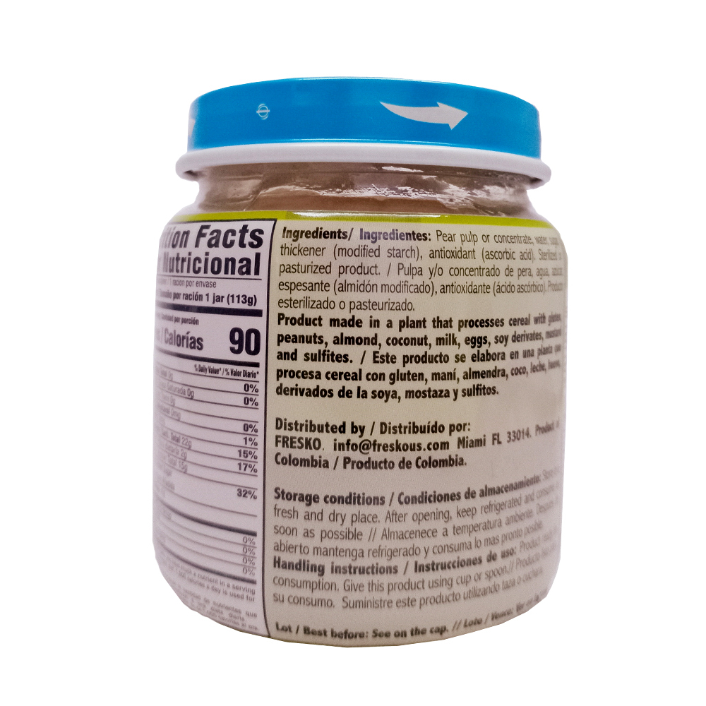 Compota de pera Fresko (113 g / 4 oz) - Miniatura 2