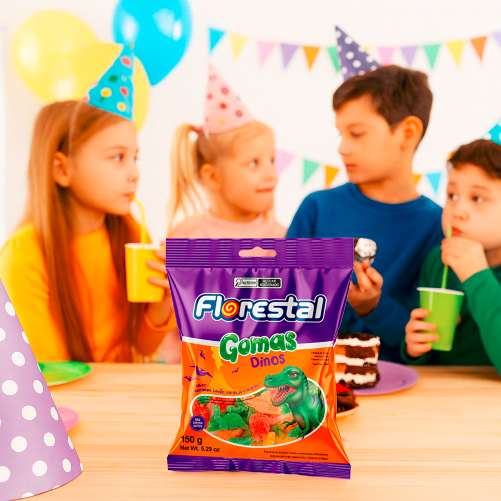 Caramelos de goma masticables -Gomitas- en forma de dinosaurios Florestal (150 g / 5.29 oz) - Miniatura 4