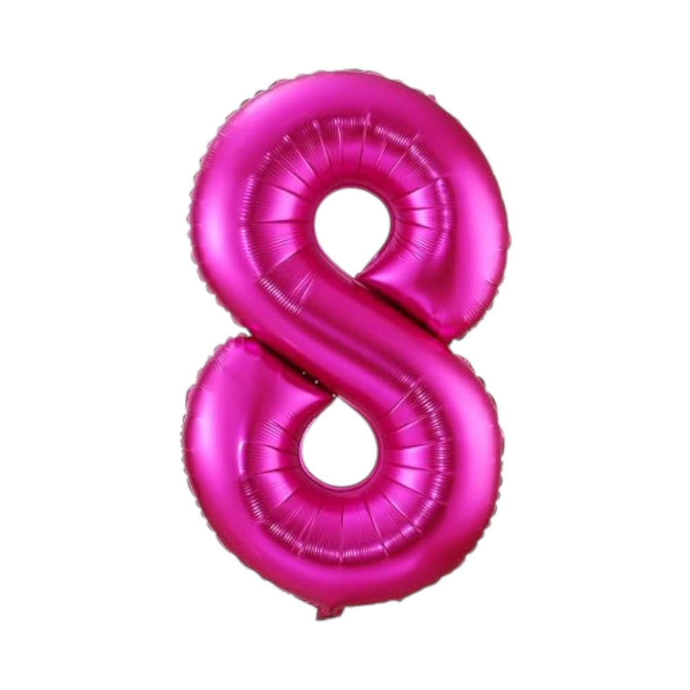 Globo rosado número 8 Balloon (32 pulgadas) - Miniatura 2