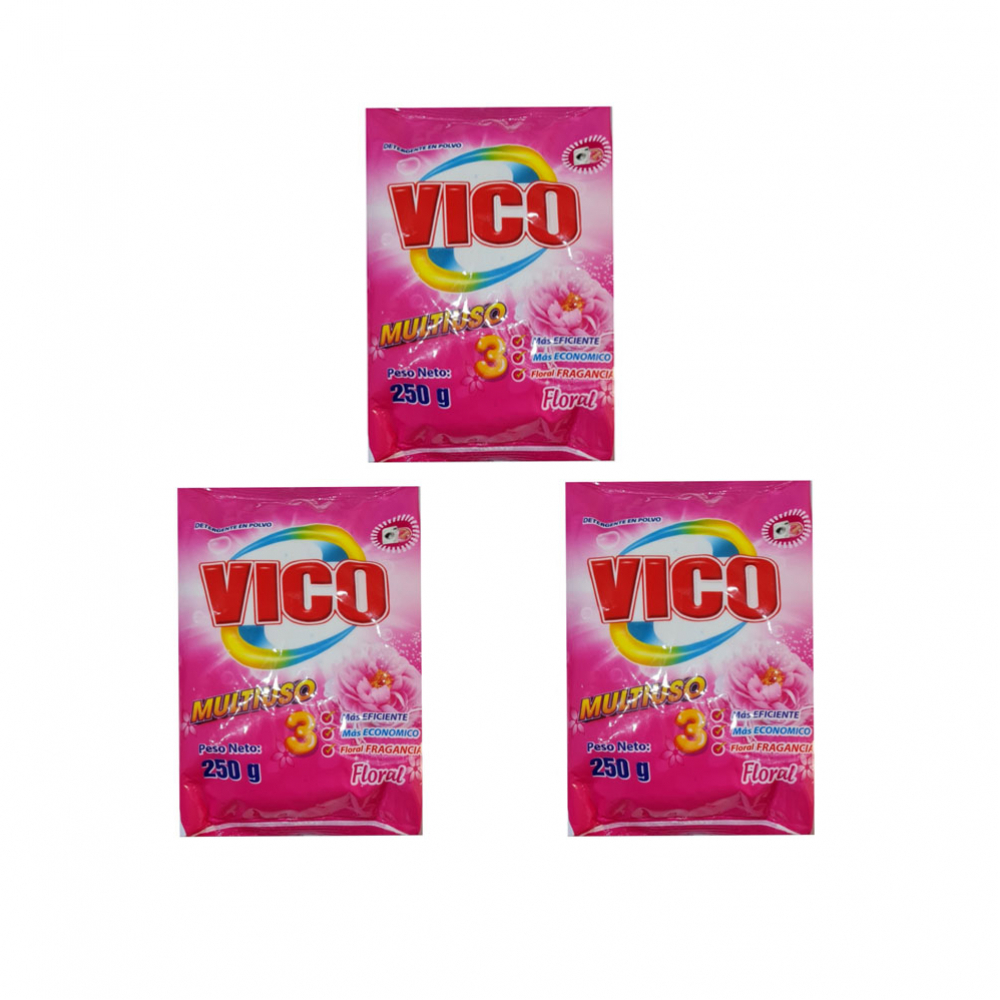 Detergente Vico Floral ( 3 X 250 g / 8.8 oz) - Imagen 1