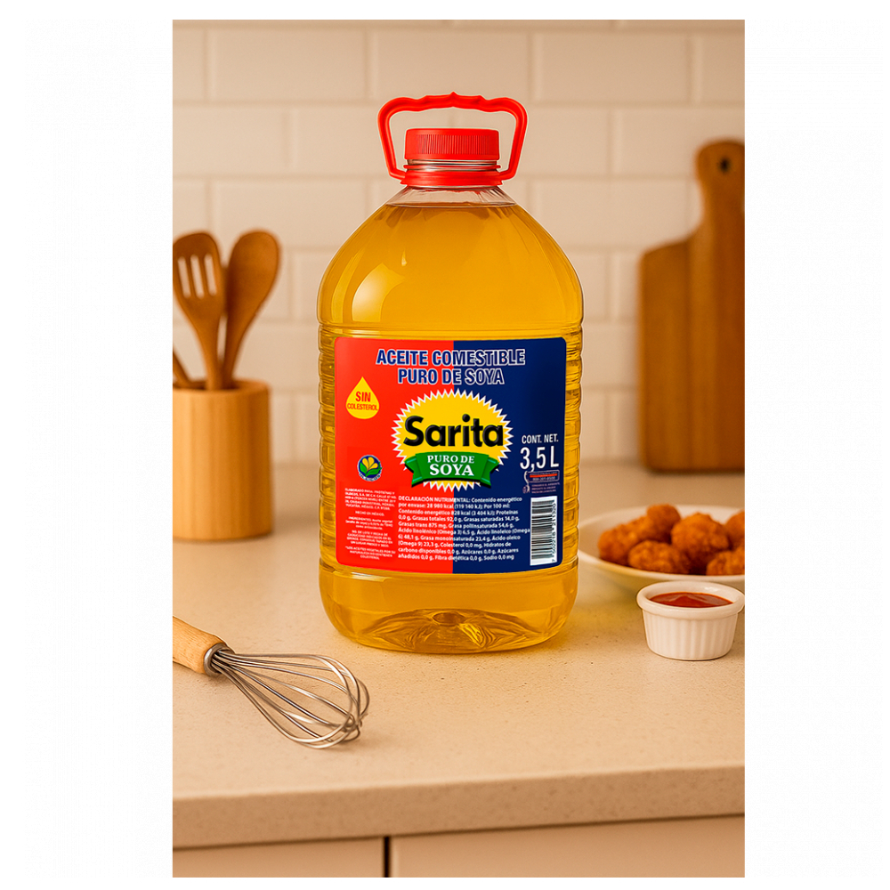 Aceite puro de soya Sarita (3.5 L) - Miniatura 3