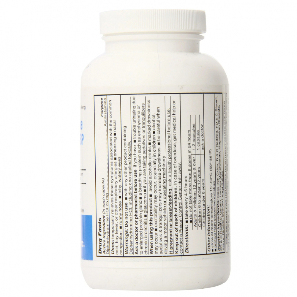 Clorhidrato de difenhidramina 25 mg SDA Laboratories, Inc (1000 cápsulas) - Miniatura 2