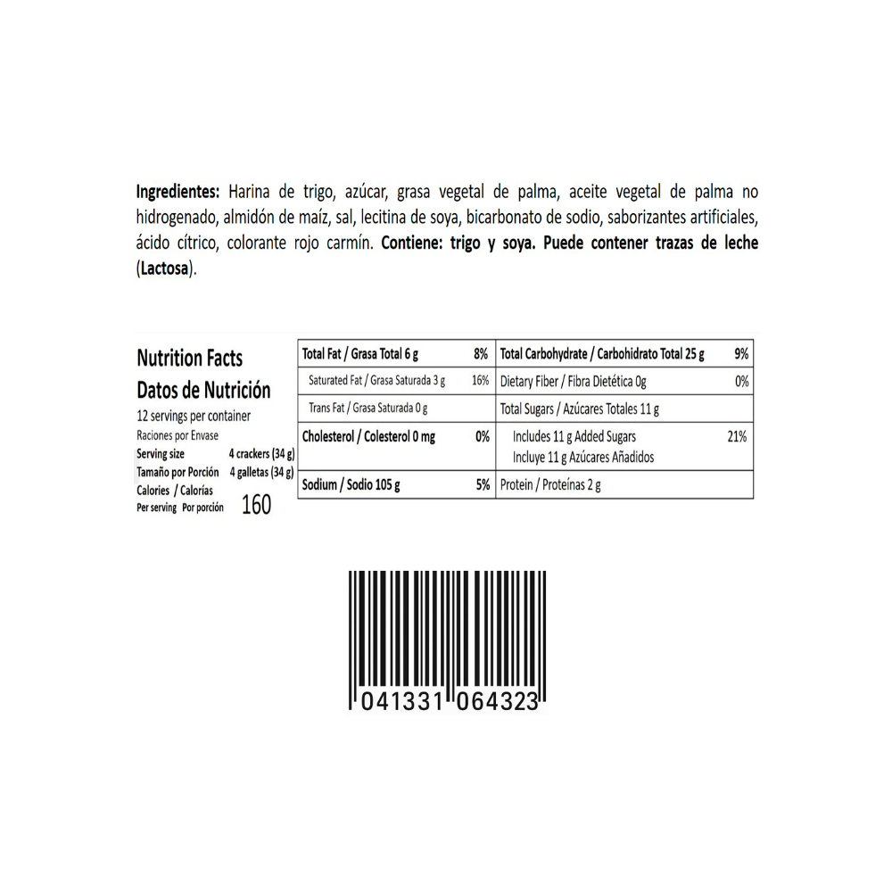 Galletas rellenas con crema sabor a fresa Carnaval Goya (2 x 403 g/ 14.2 oz) - Miniatura 3