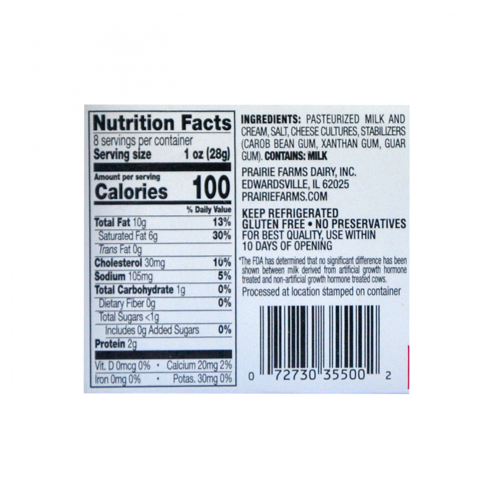 Queso crema Prairie Farms (226 g / 8 oz) - Miniatura 4