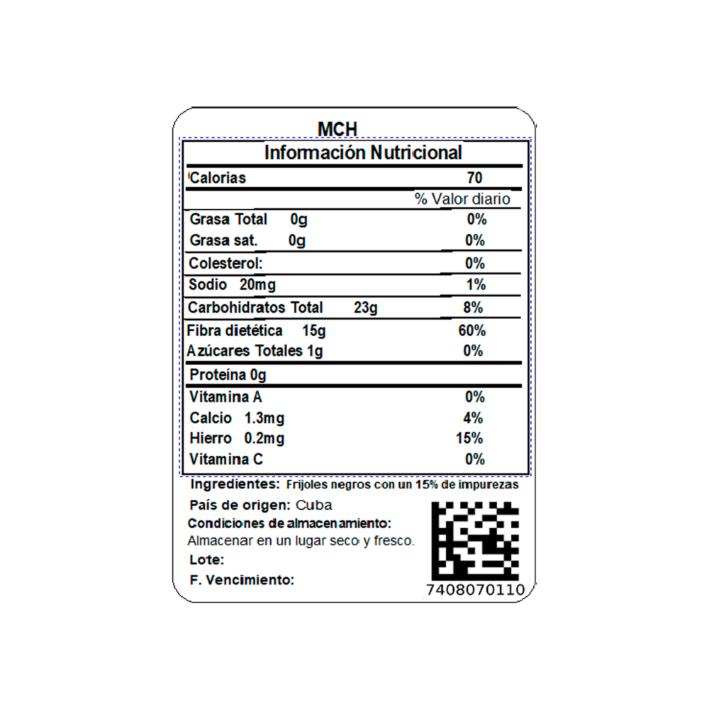 Frijoles negros MCH (1.13 kg / 2.5 lb) - Miniatura 3