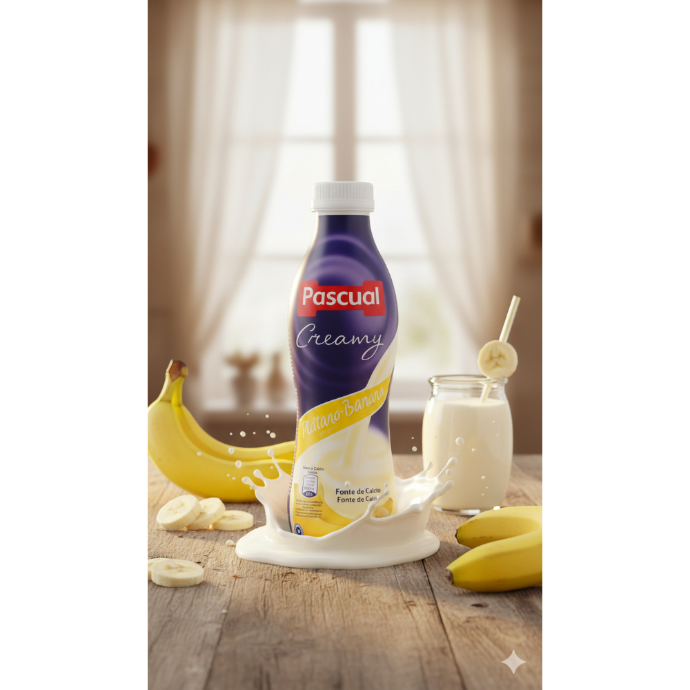Yogur Creamy líquido sabor plátano Pascual (750 ml) - Miniatura 4