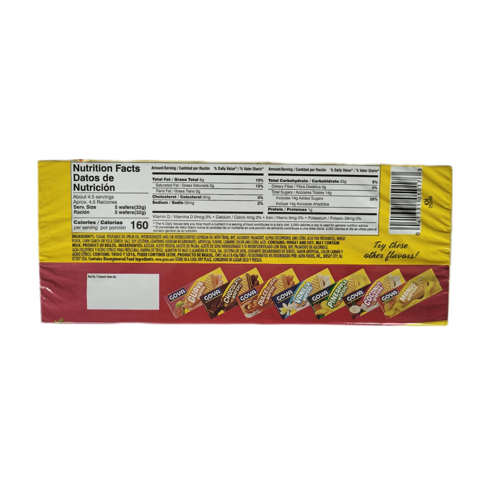 Sorbeto de vainilla relleno con crema sabor a fresa Goya (140 g / 4.94 oz) - Miniatura 2