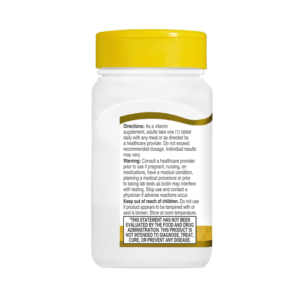 Biotina 10000 mcg 21st Century (120 tabletas) - Miniatura 4