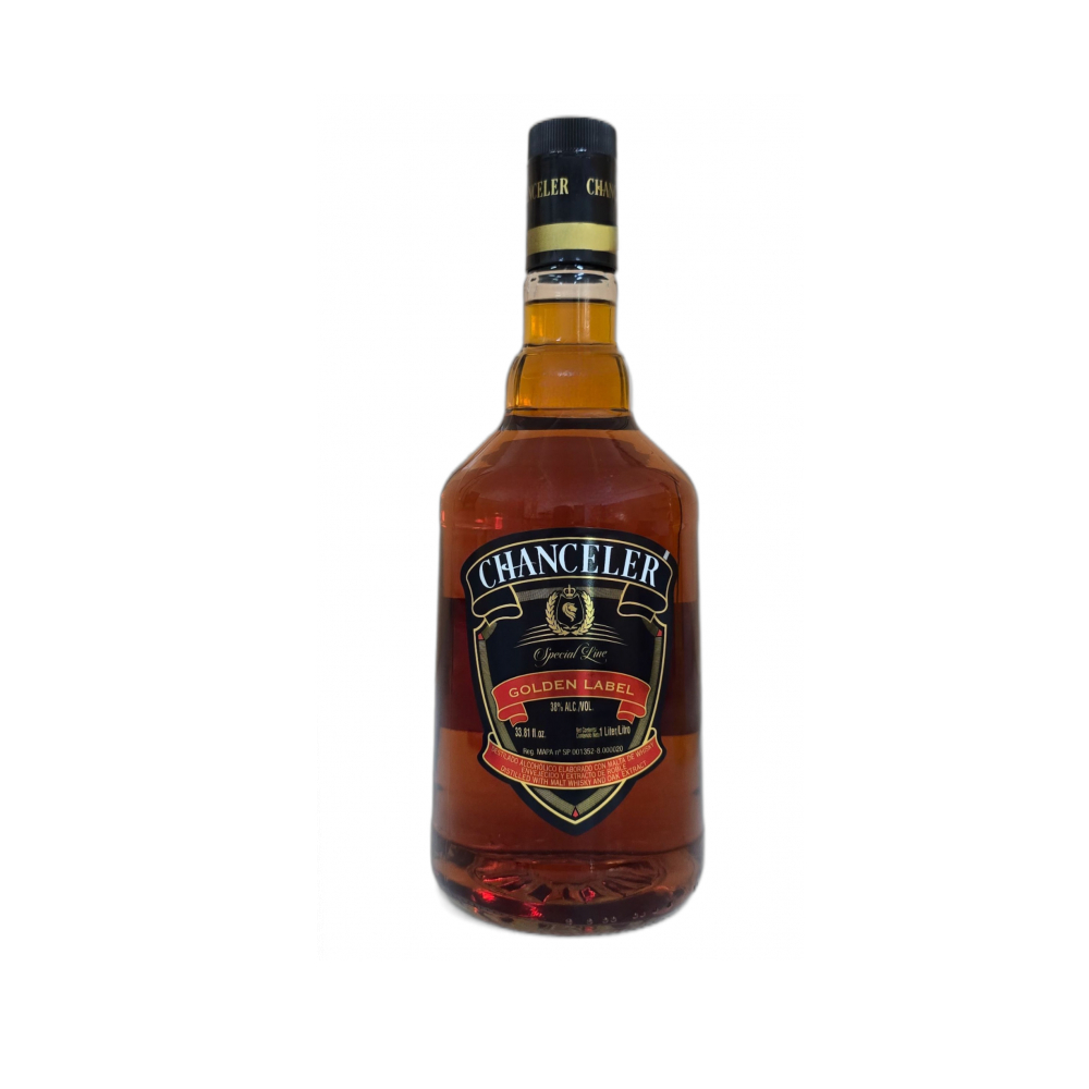 Whisky línea especial etiqueta dorada Chanceler (1 L) - Imagen 1