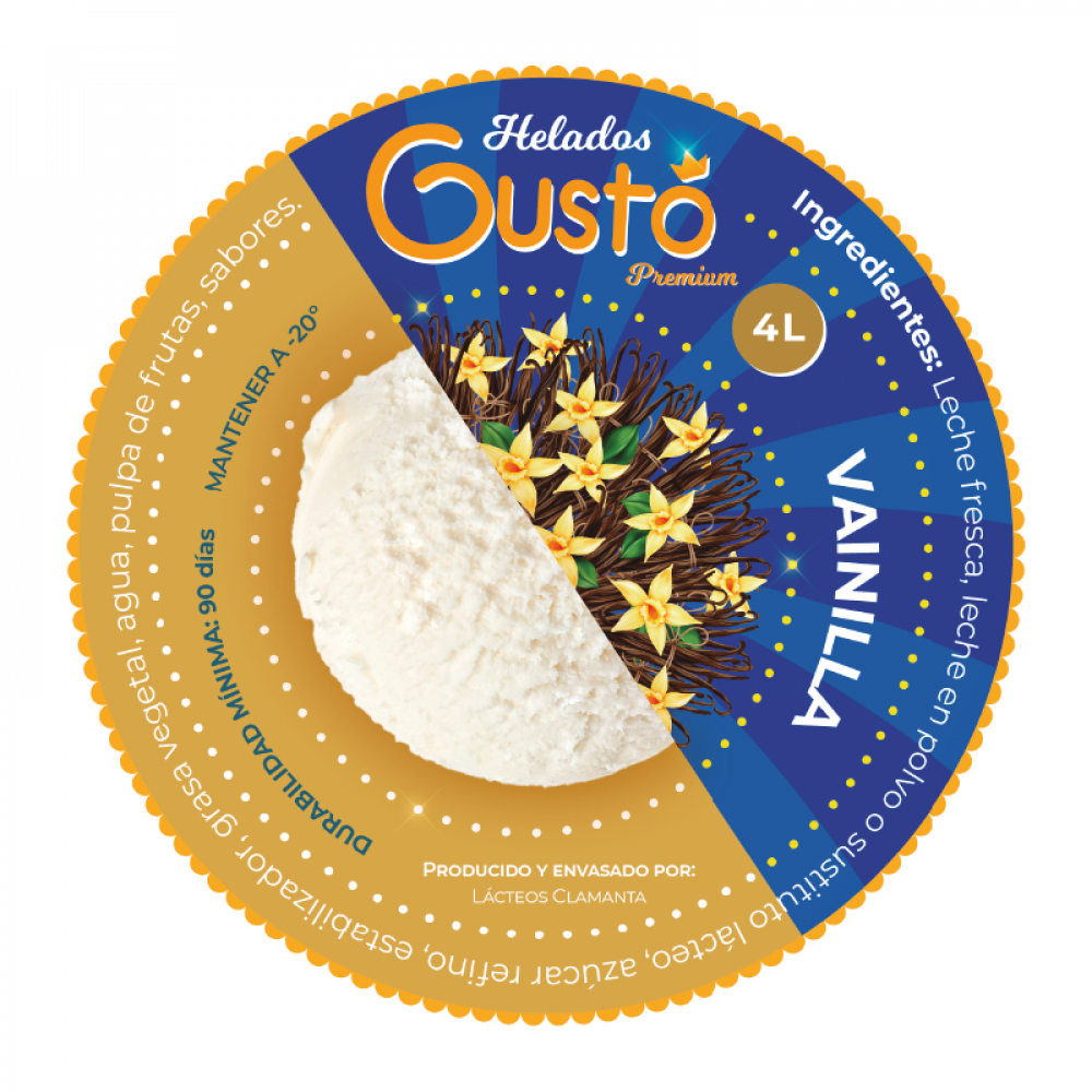 Helado Premium de vainilla Gustó (4 L) - Miniatura 3