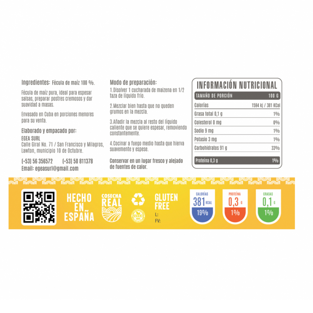 Maicena Cosecha Real (6 x 1 kg / 2.2 lb) - Miniatura 3