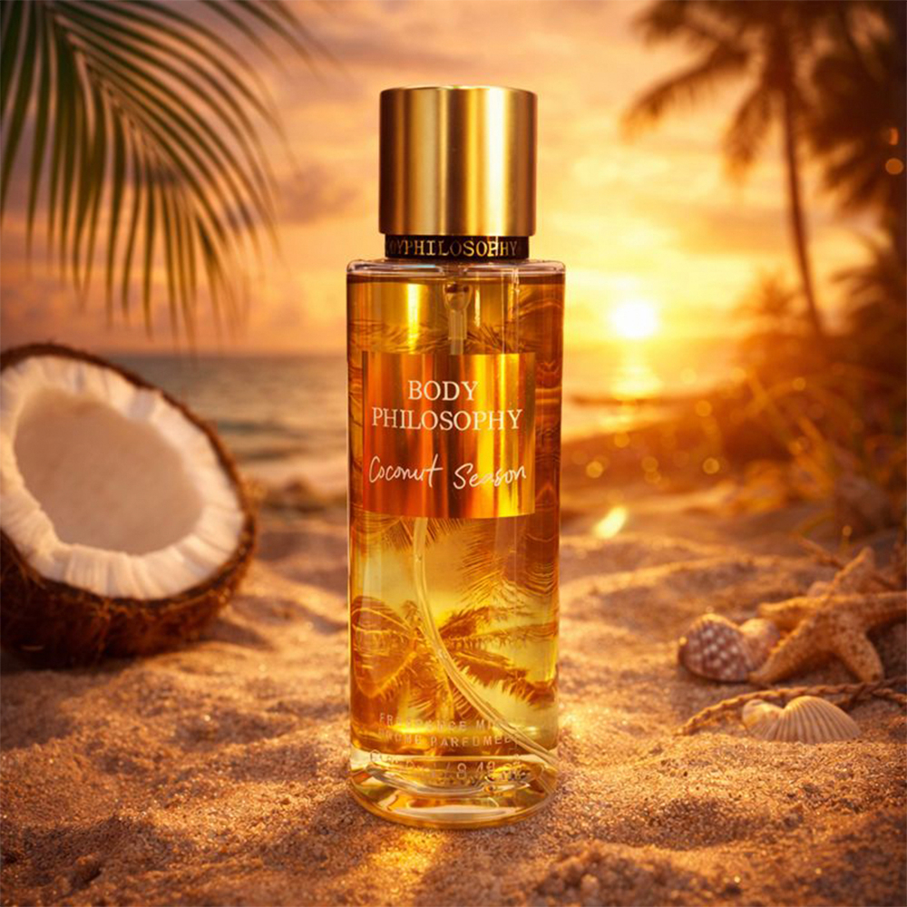 Loción corporal -perfume- fragancia de temporada de coco Body Philosophy (250 ml / 8.4 oz fl) - Miniatura 4