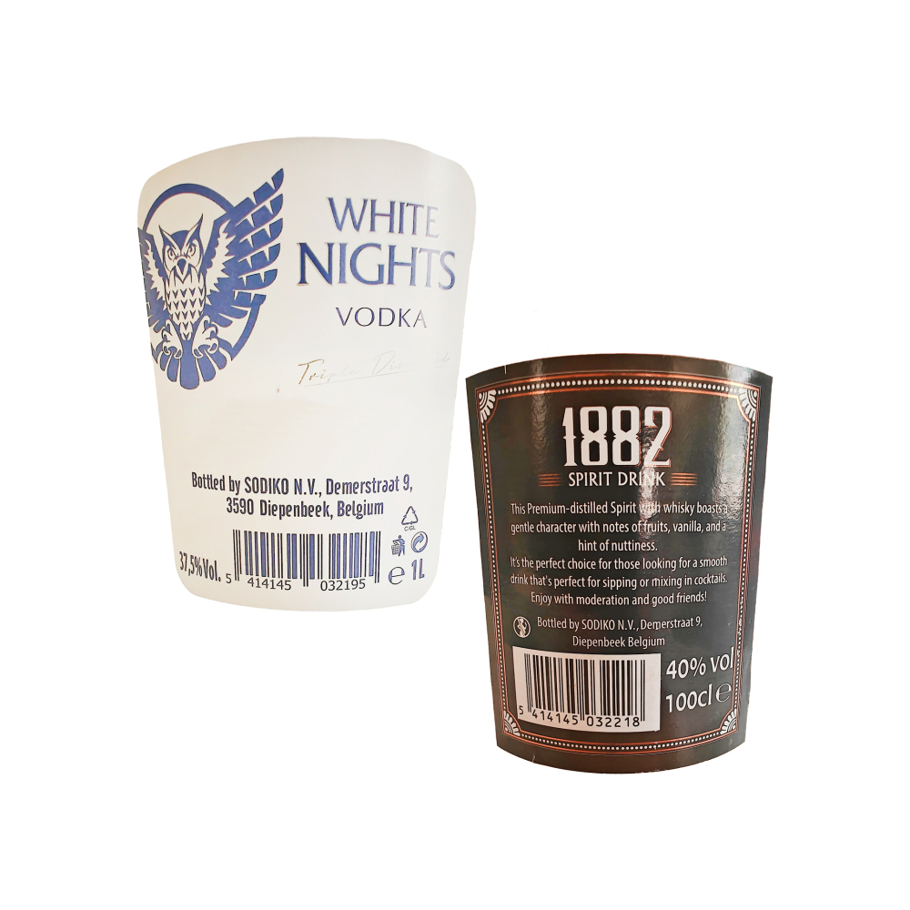 Vodka 37.5 % vol White Nights (1 L) + Whisky 40 % vol selección premium 1882 (2 x 1 L) - Miniatura 4