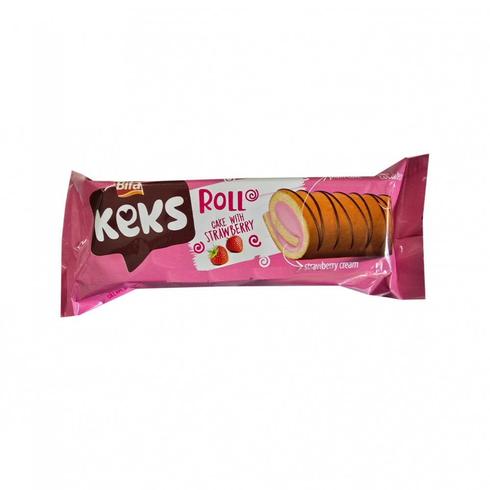 Pastel con crema de fresa Keks Bifa (55 g / 1.94 oz) - Miniatura 3