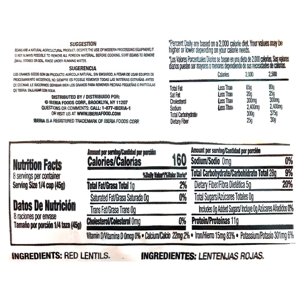 Lentejas Rojas Iberia (2 x 340 g / 12 oz) - Miniatura 4
