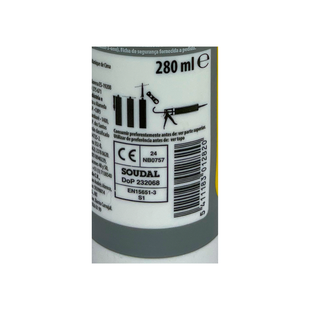 Silicona transparente universal Soudal (280 ml) - Miniatura 3