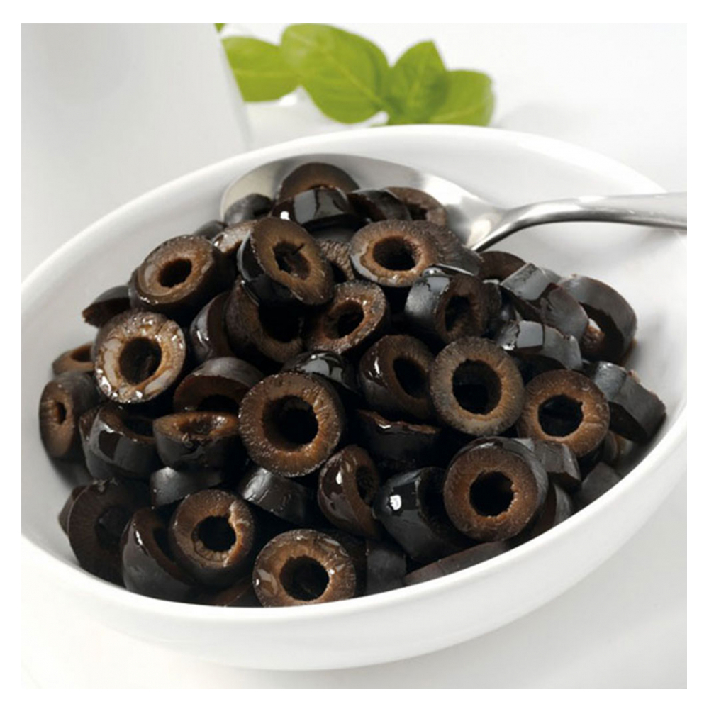 Aceitunas negras en rodajas Burcu (580 g / 1.27 lb) - Miniatura 4