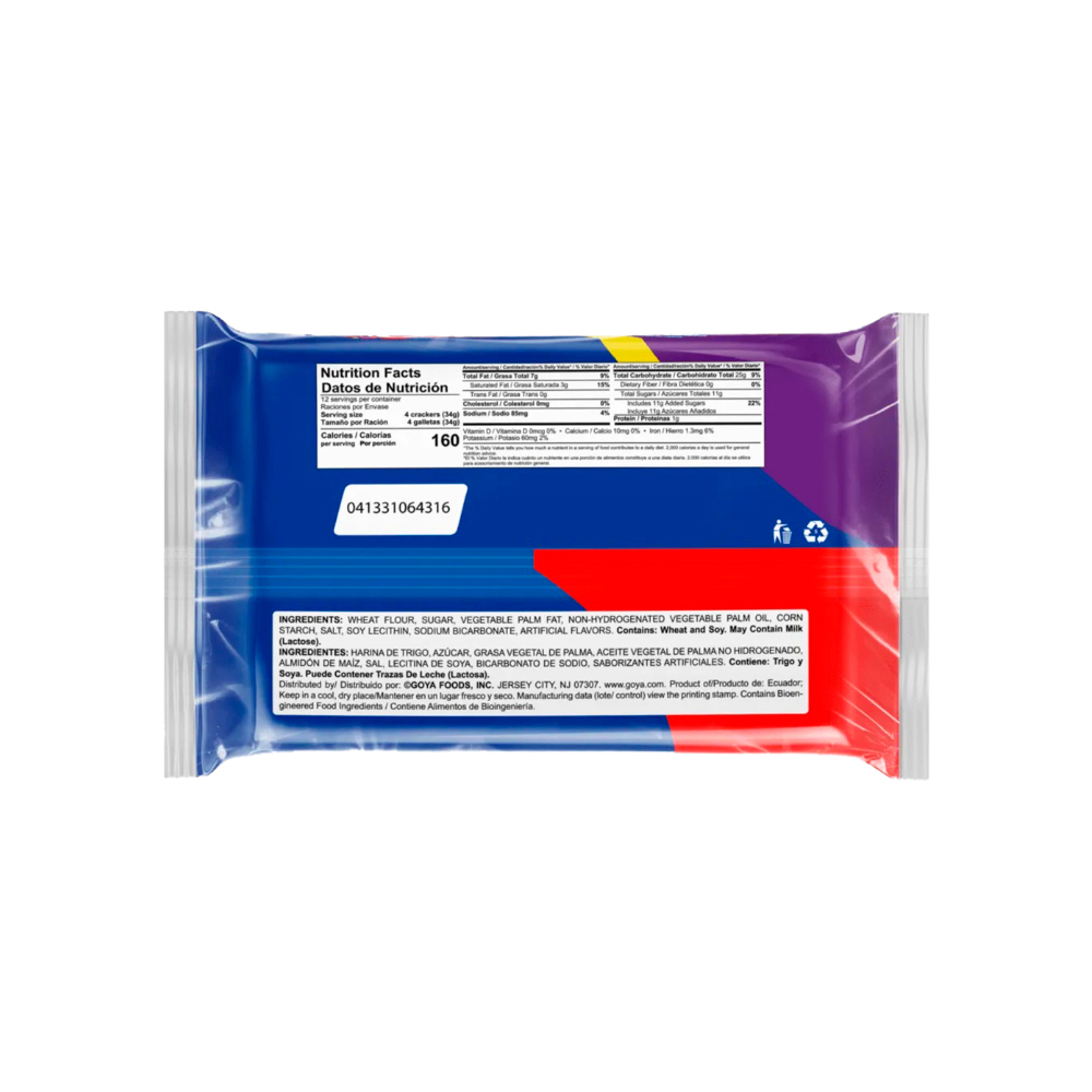 Galletas rellenas con crema sabor a vainilla Carnaval Goya (6 x 403 g/ 14.2 oz) - Miniatura 2