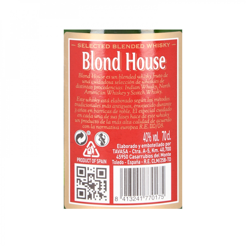 Whisky Blond House (700 ml) - Miniatura 3