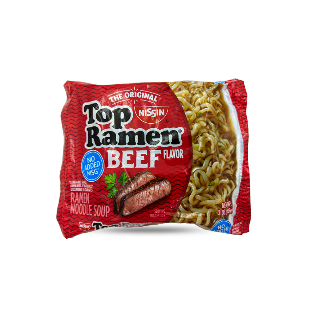 Sopa de fideos con sabor a carne Top Ramen (85 g / 3 oz) - Miniatura 2