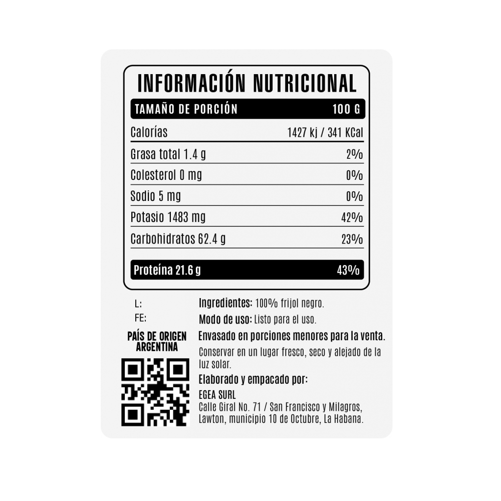 Frijoles negros Cosecha Real (1.36 kg / 3 lb) - Miniatura 4