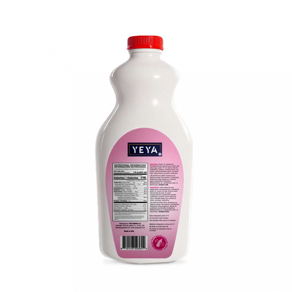 Yogurt de fresa con probióticos YEYA (1.54 L) - Miniatura 2