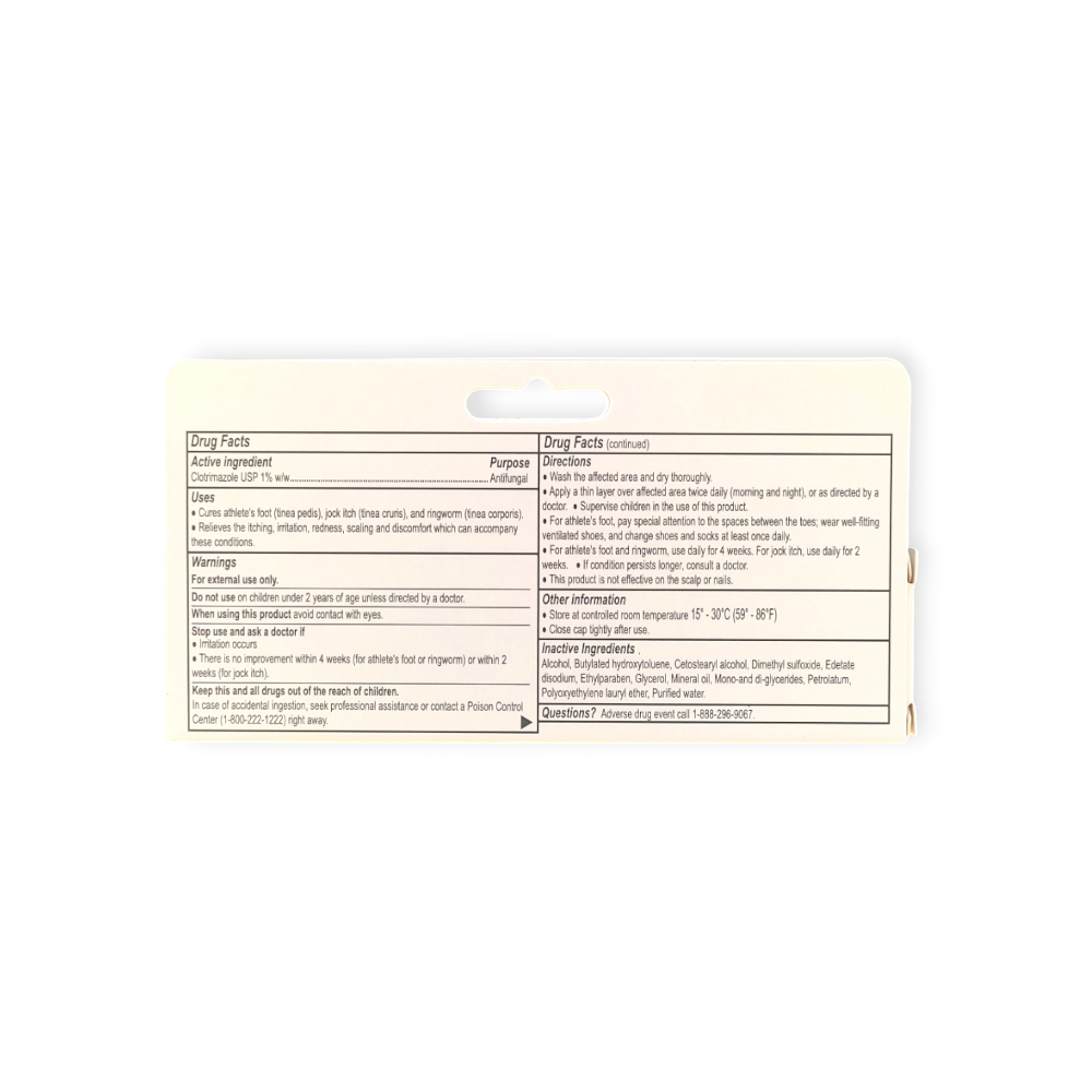 Clotrimazol 1% crema antifúngica Rugby (14.17 g / 0.5 oz) - Miniatura 2