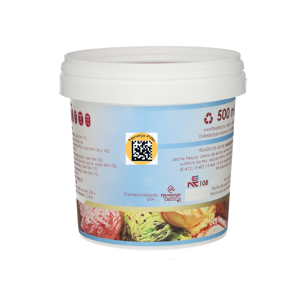 Helado sabor naranja piña CID (500 ml) - Miniatura 4