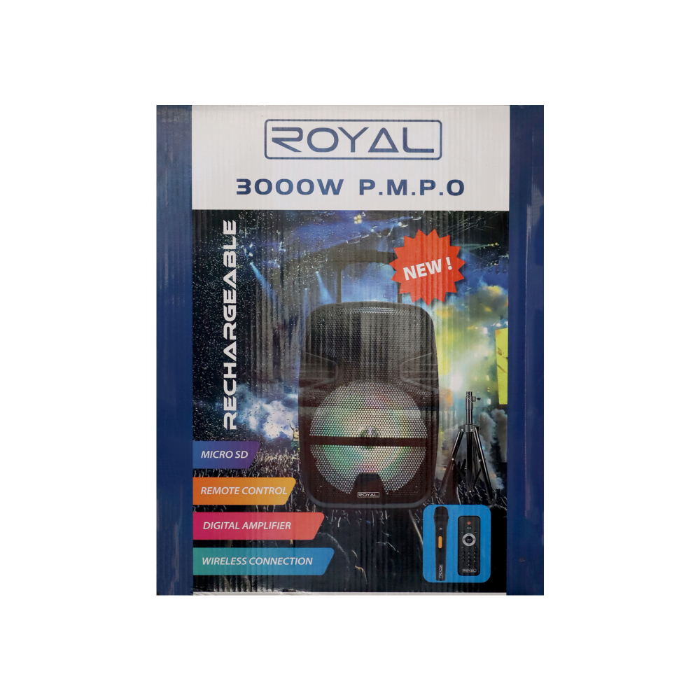 Bocina portátil negra 12" Royal RBT6113-12T - Miniatura 4