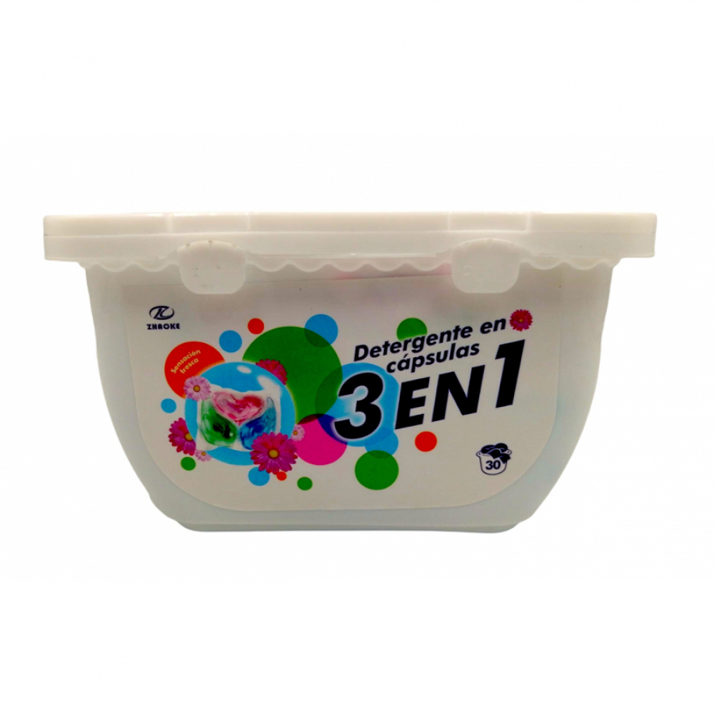 Detergente en cápsulas 3 en 1 Zhaoke (30 U) - Miniatura 4