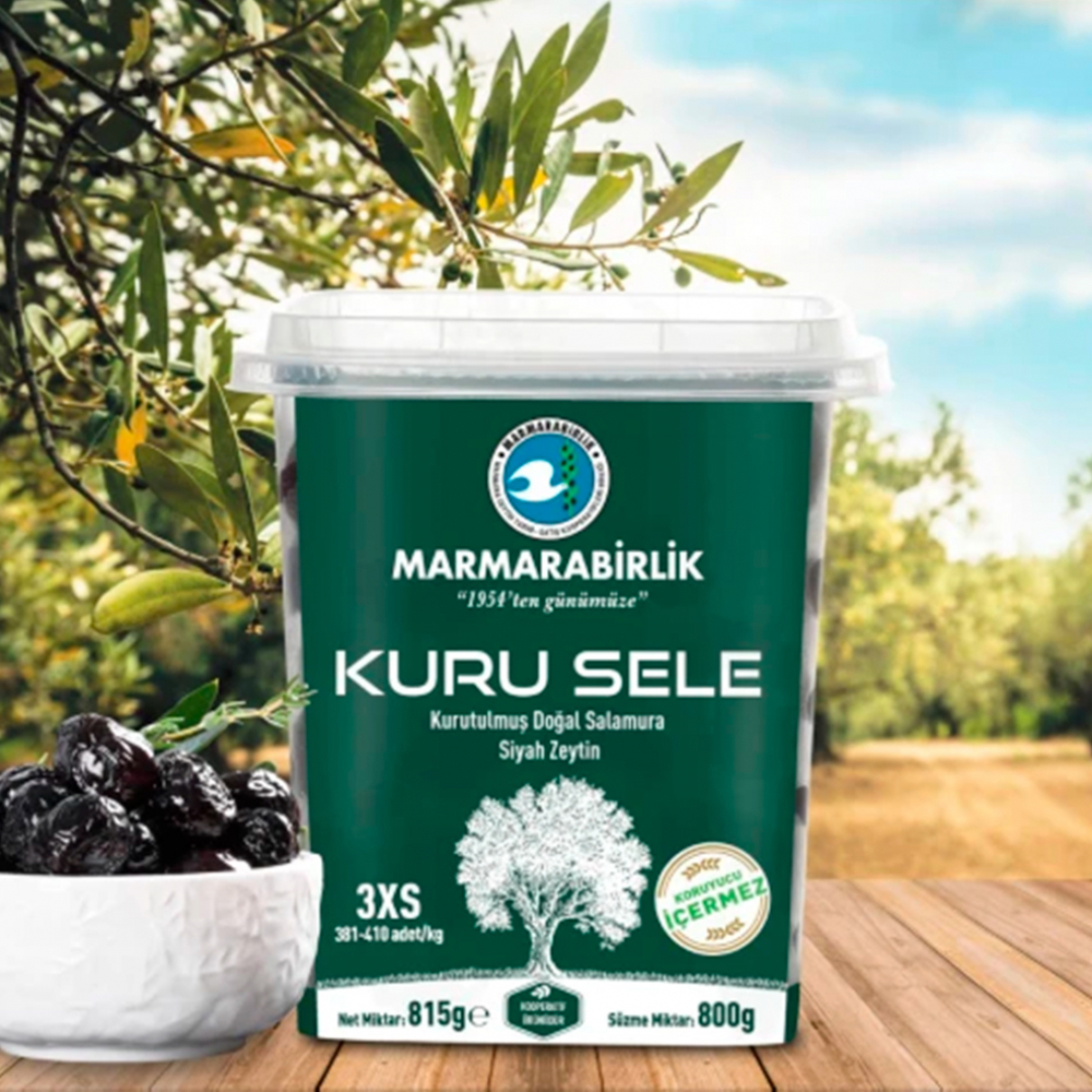 Aceitunas negras naturales deshidratadas Marmarabirlik (410 g / 14.5 oz) - Miniatura 4