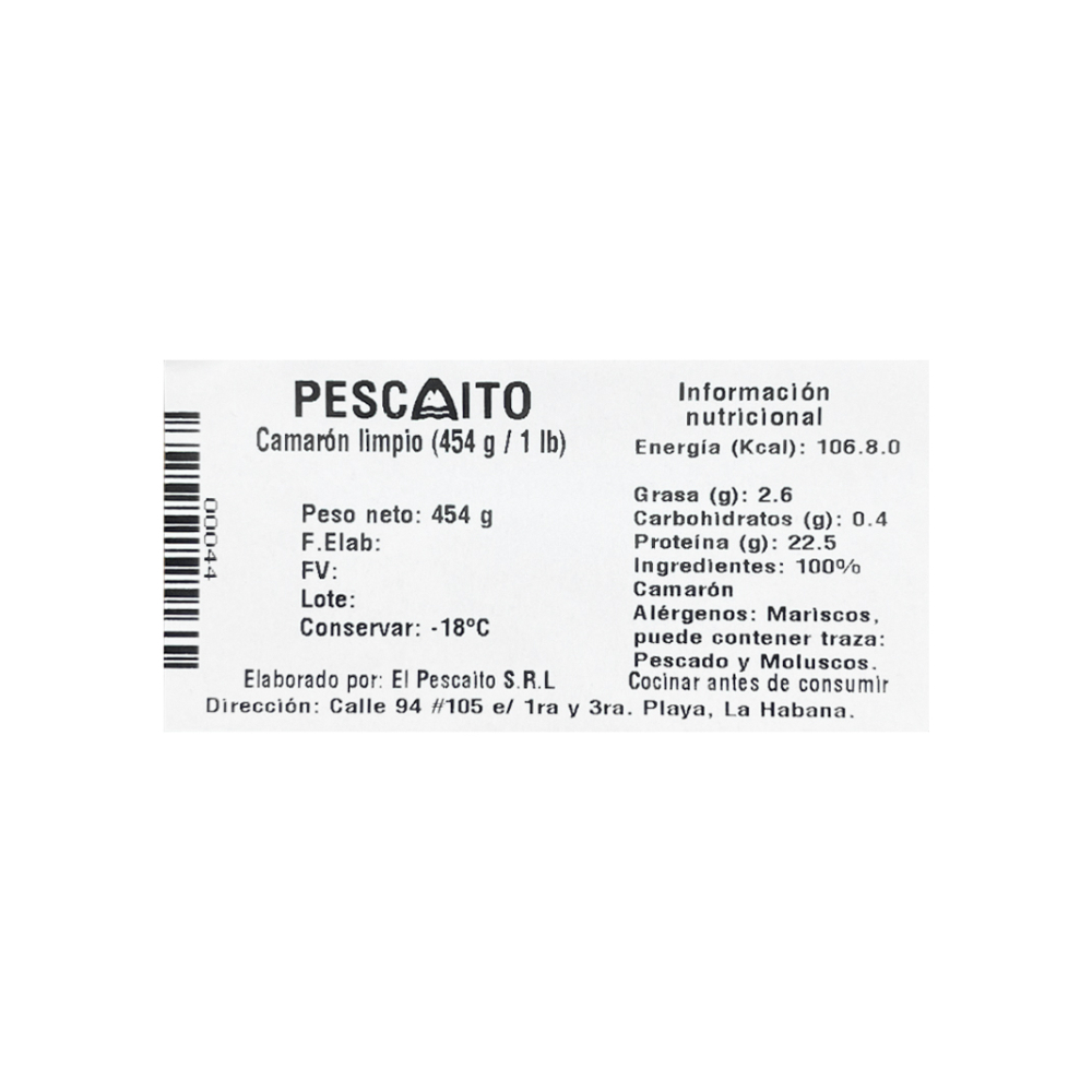 Camarón limpio Pescaito (454 g / 1 lb) - Miniatura 4
