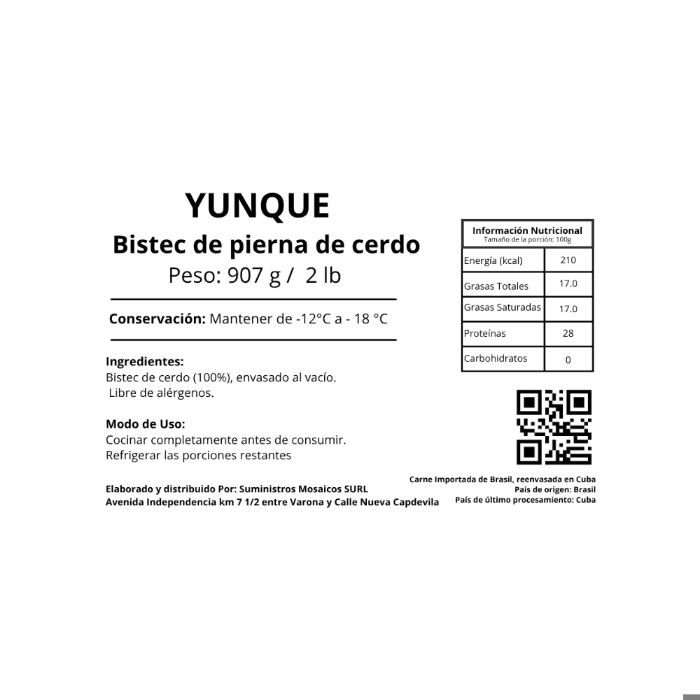 Bistec de pierna de cerdo Yunque (907 g / 2 lb) - Miniatura 4