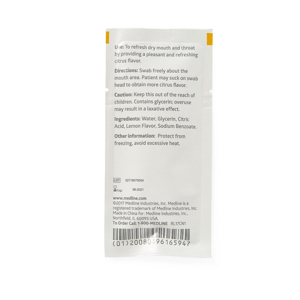Bastoncillos de glicerina y limón orales Medline (3 U) - Miniatura 4