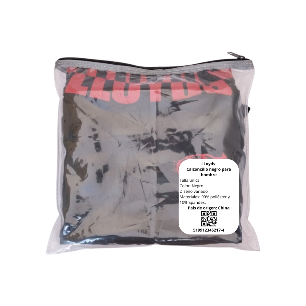 Calzoncillo negro para hombre LLoyds (Talla única) - Miniatura 4