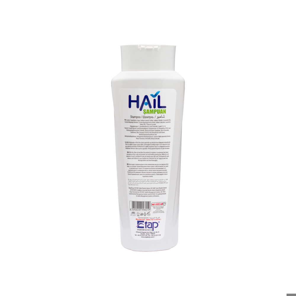 Champú con aceite de oliva y aloe vera para cabello normal Hail (600 ml) - Miniatura 3