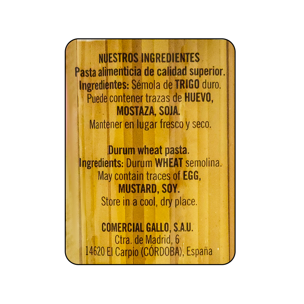 Tallarines Gallo (450 g / 15.87 oz) - Miniatura 3
