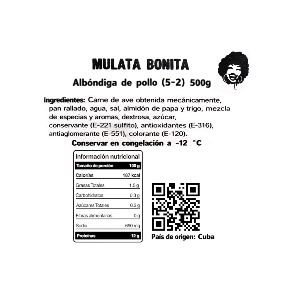 Albóndigas de pollo Mulata Bonita (500 g / 1.1 lb) - Miniatura 2